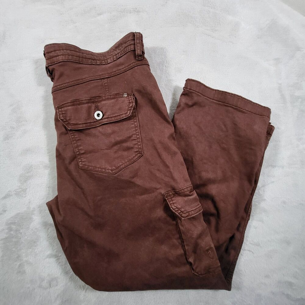 KUHL Kultivatr Kargo Crop Pants Womens 10 Regular Hiking Chicory Burgundy